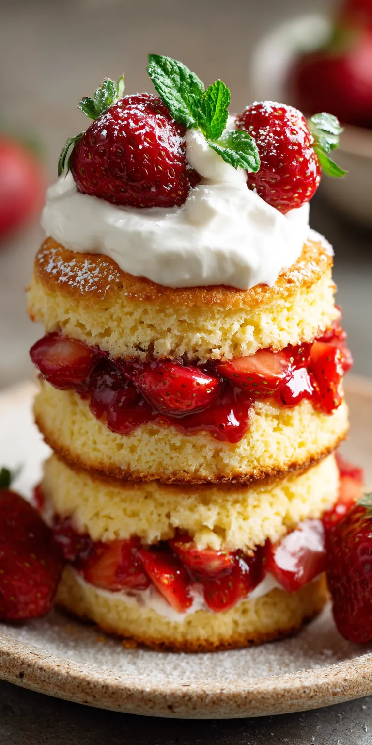 Keto Almond Flour Strawberry Shortcake served warm with cozy spices