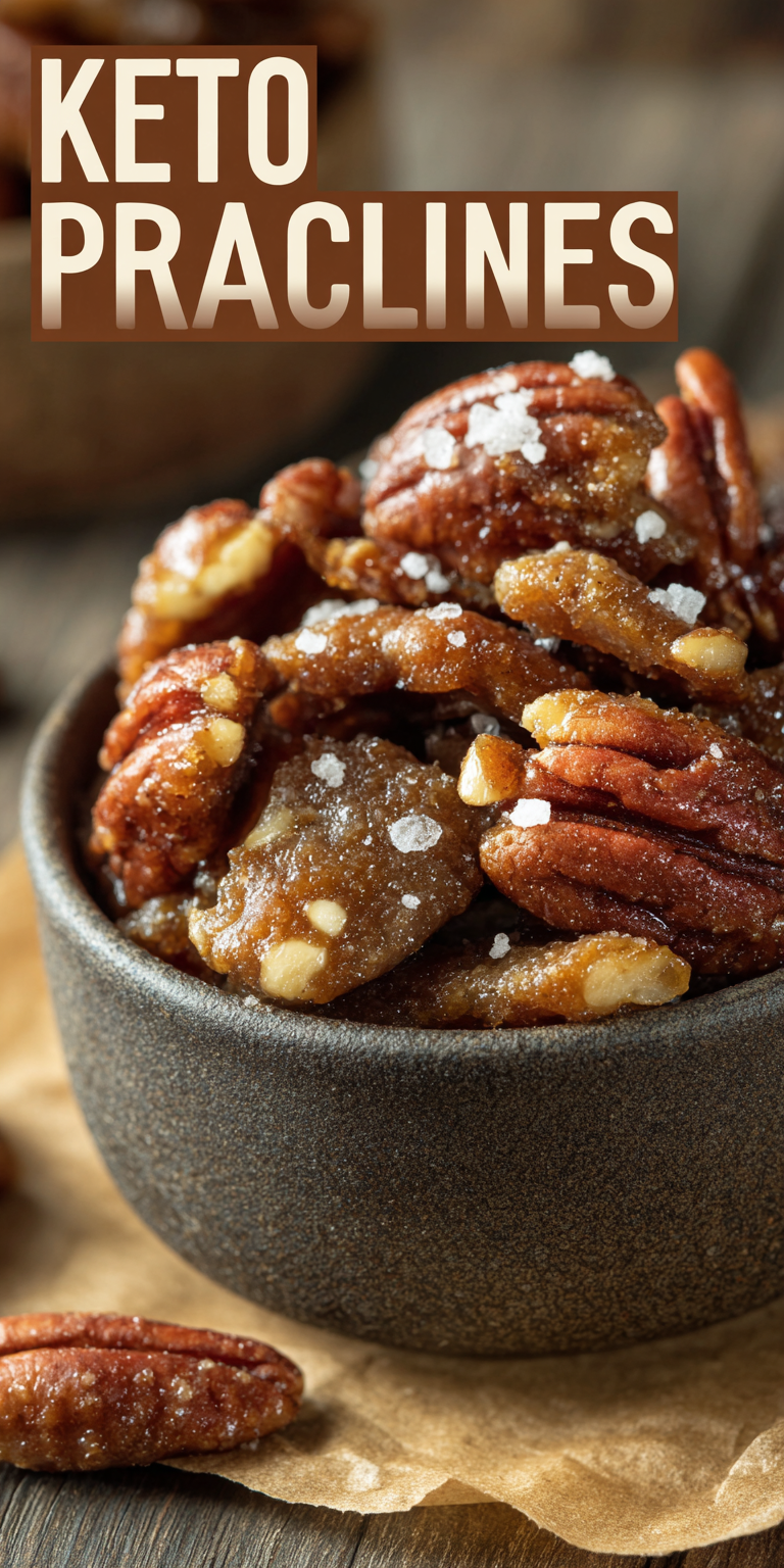 Keto Pecan Pralines served warm with cozy spices
