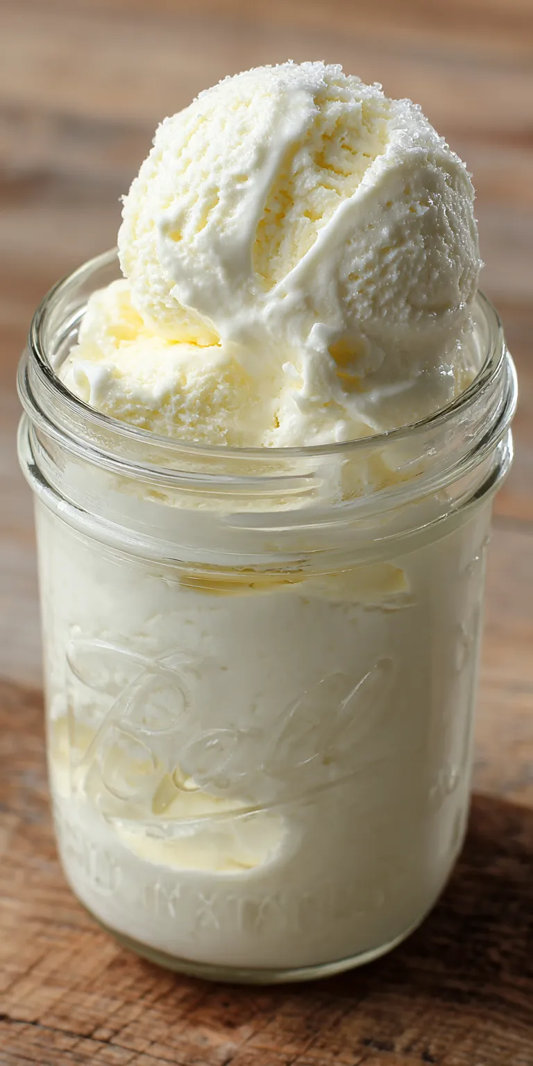 Keto Vanilla Ice Cream Mason Jar served warm with cozy spices