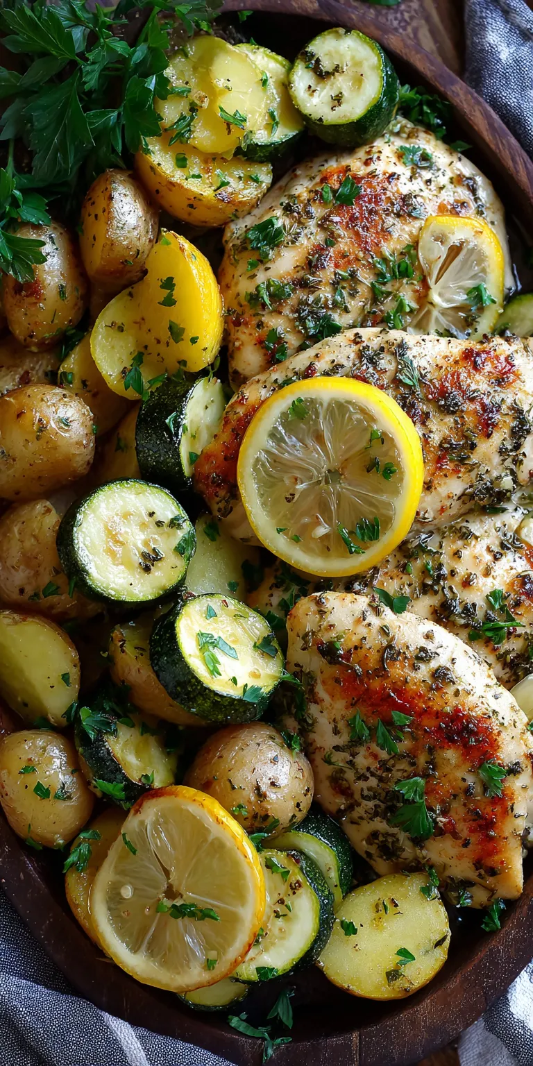 Lemon Herb Chicken Healthy Meal Prep served warm with cozy spices