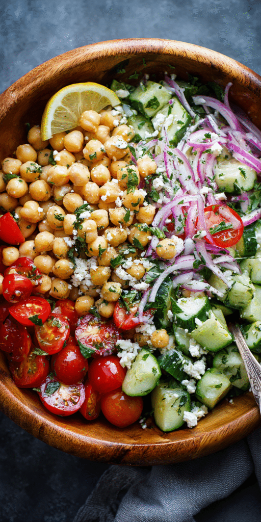 Lemon Herb Mediterranean Chickpea Salad Recipe