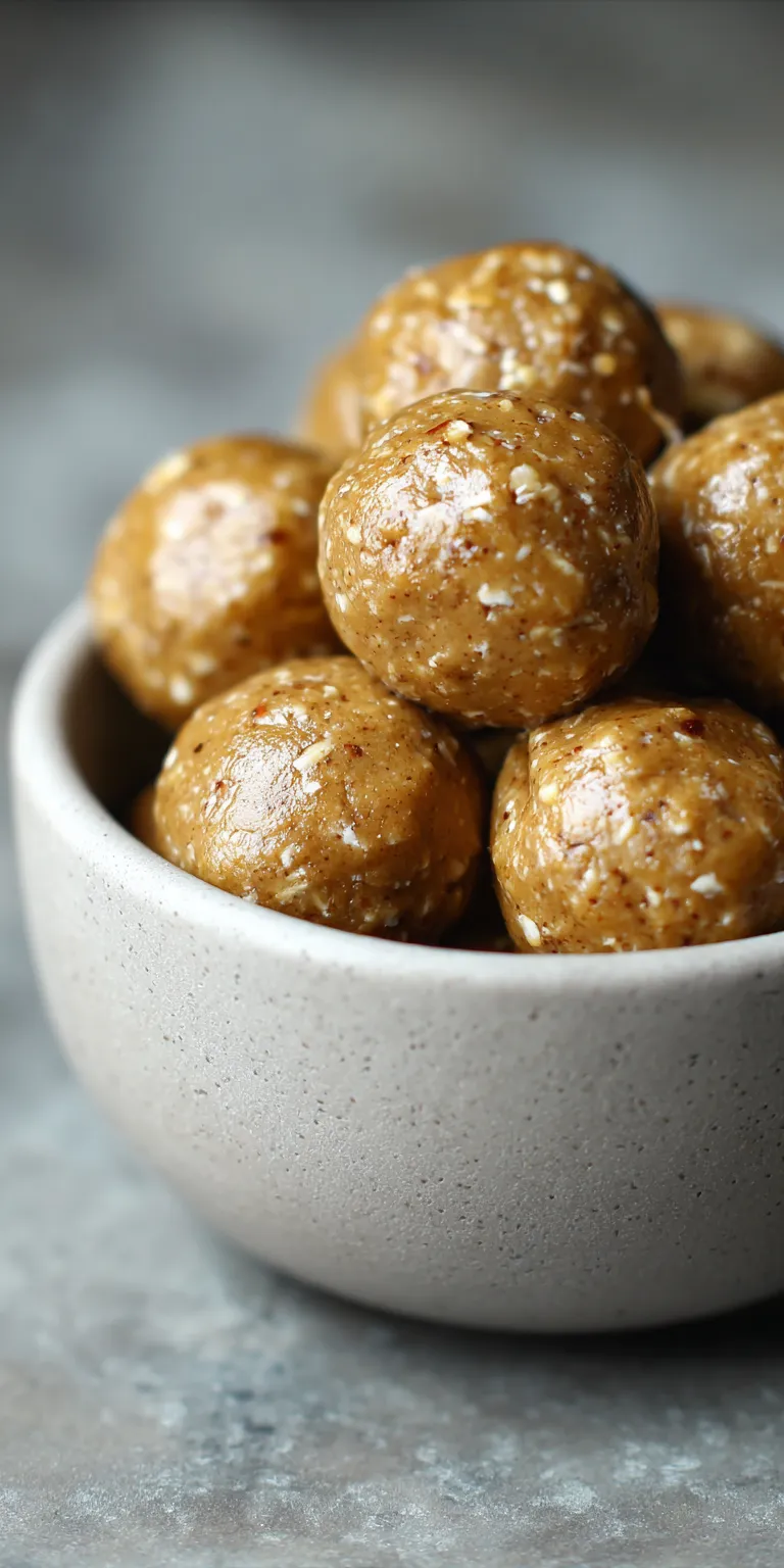 No Bake Peanut Butter Protein Snacks Balls served warm with cozy spices