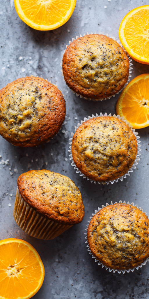Orange Glazed Banana Poppy Seed Muffins Recipe