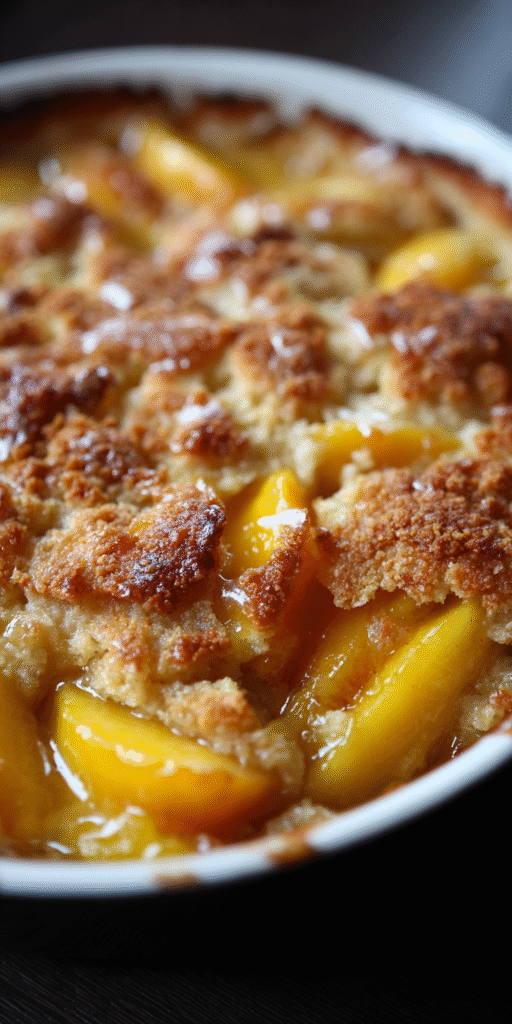 Peach Cobbler Dump Cake Dessert Recipe