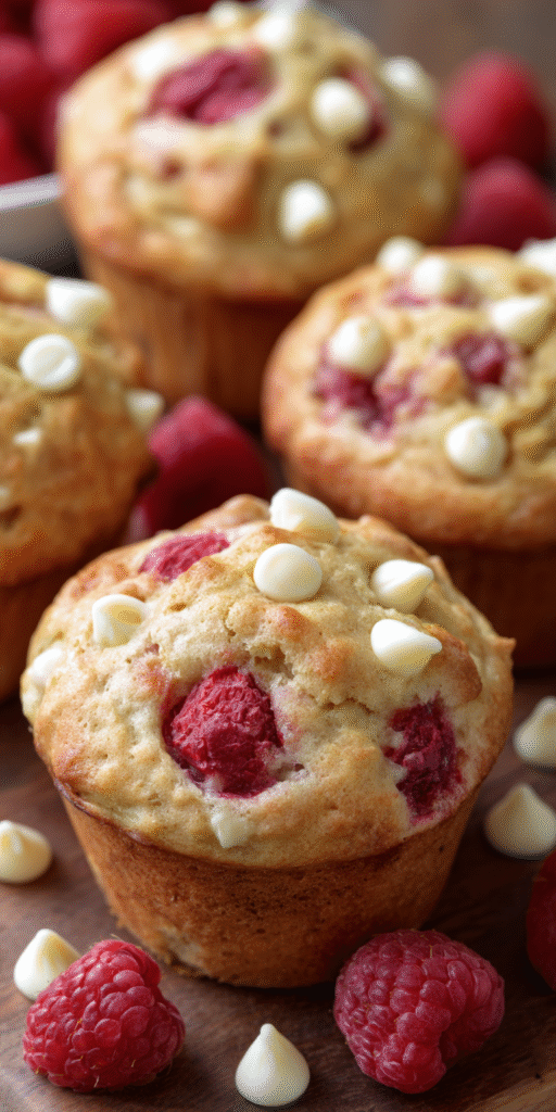 Raspberry White Chocolate Banana Muffins Recipe
