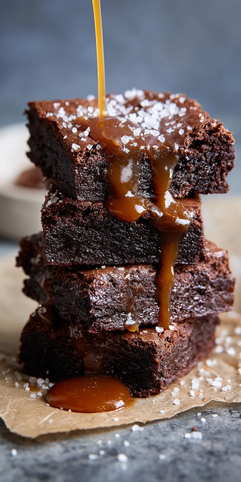 Salted Caramel Brownie Dessert served warm with cozy spices