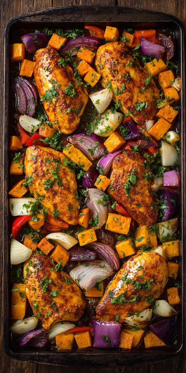 Sheet Pan Chicken and Veggies Dinner Ideas served warm with cozy spices