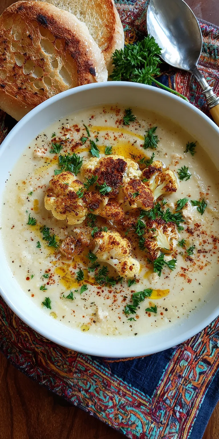 Soups With Cauliflower served warm with cozy spices