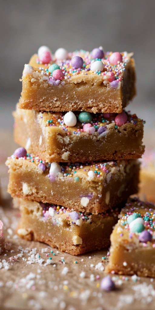 Spring Confetti Blondie Bars Recipe