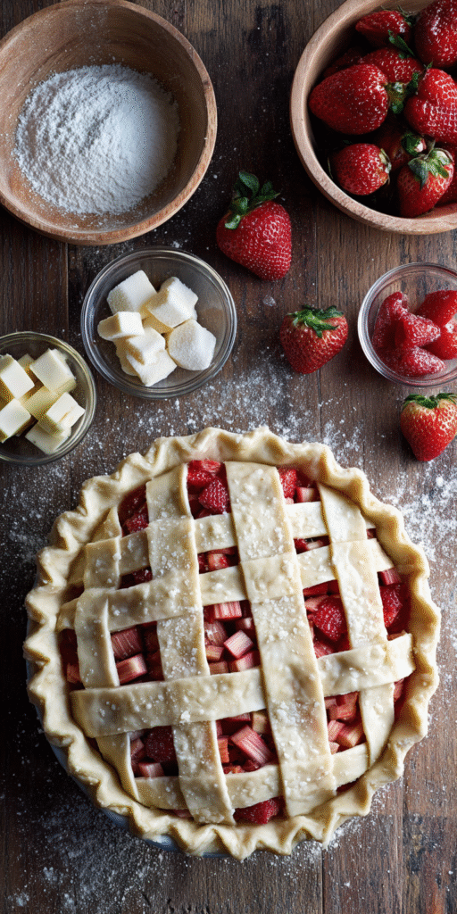 Strawberry Rhubarb Pie Lattice Crust Recipe