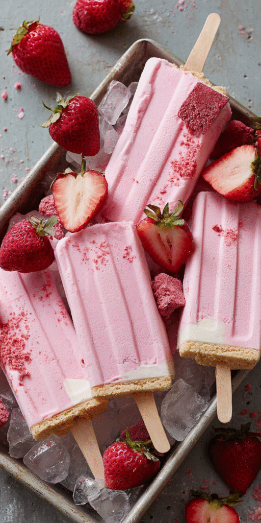 Strawberry Shortcake Ice Cream Bars Recipe