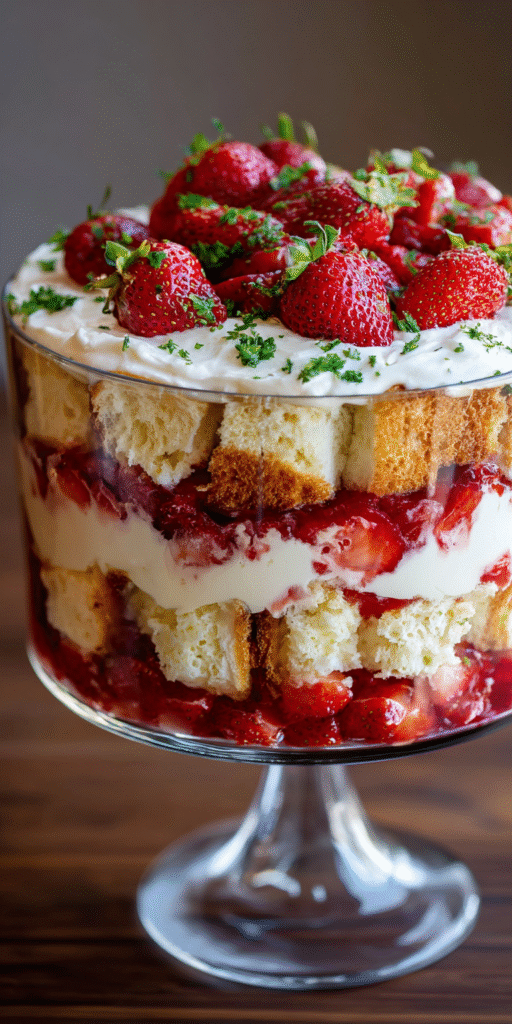 Strawberry Shortcake Trifle Dessert Recipe