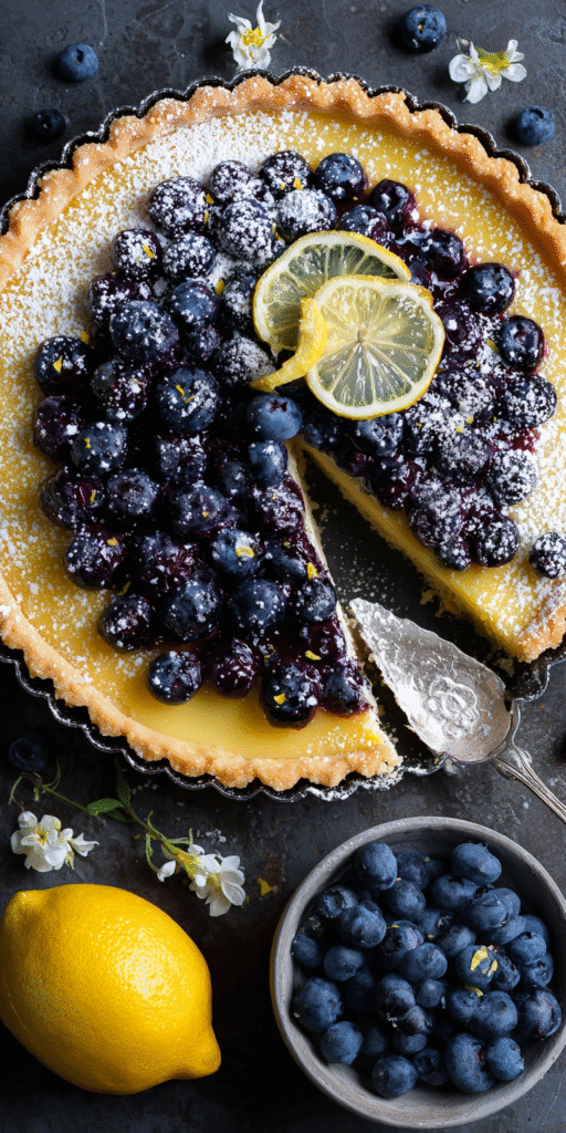 Stunning Blueberry Lemon Tart Recipe