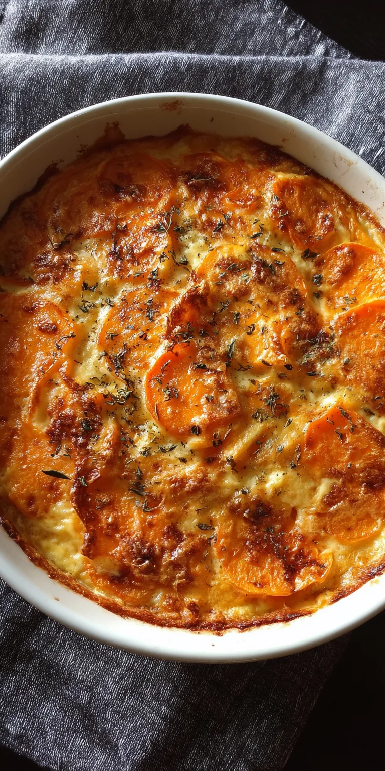 Sweet Potato Scalloped Potatoes served warm with cozy spices