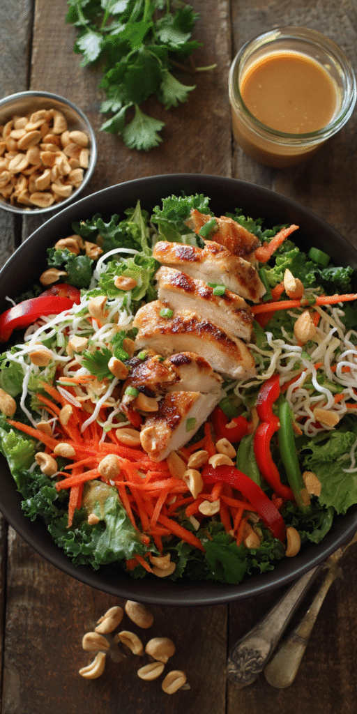 Thai Peanut Chicken Salad Bowl Recipe