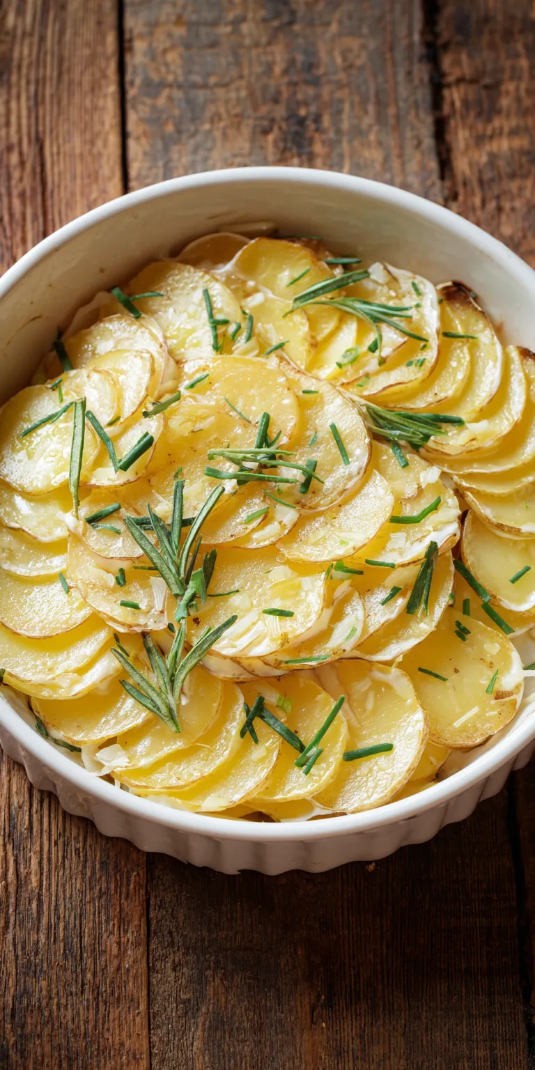Truffle Oil Fancy Scalloped Potatoes served warm with cozy spices