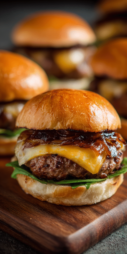 Venison Burgers with Caramelized Onions Recipe