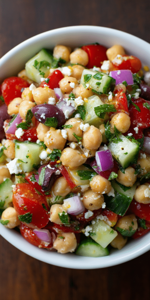 Viral Chopped Mediterranean Chickpea Salad Recipe