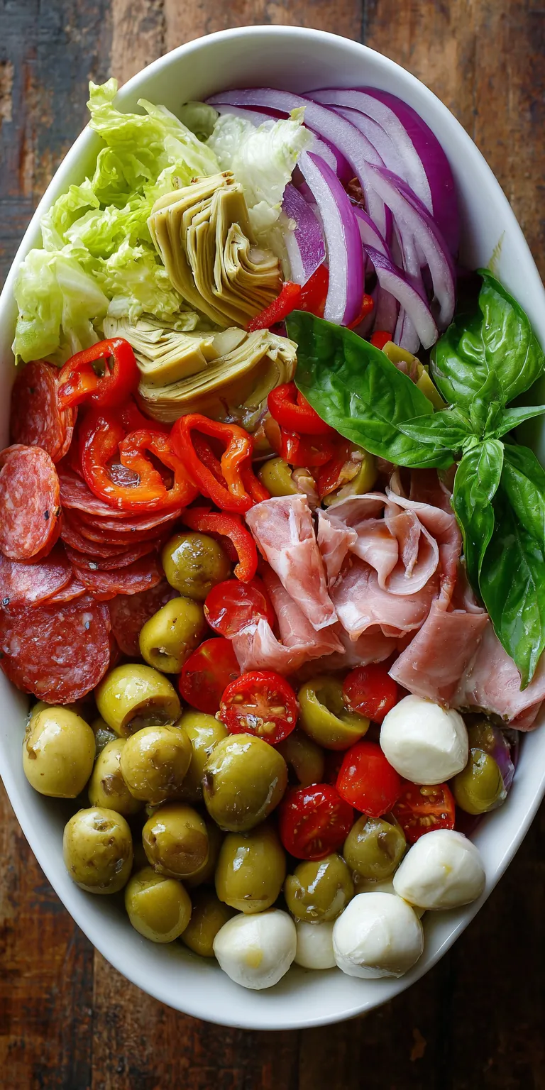 Antipasto Italian Salad Bowl served warm with cozy spices