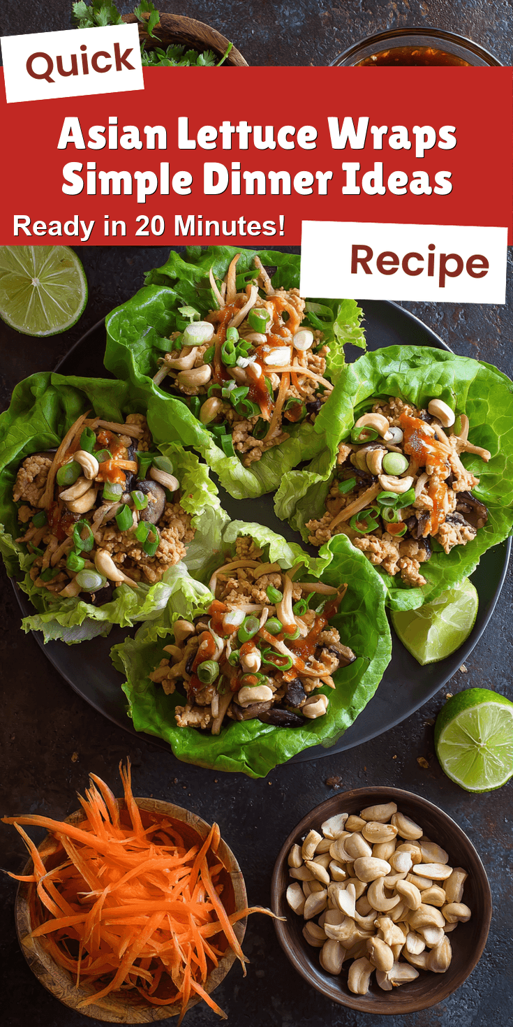 Asian Lettuce Wraps Simple Dinner Ideas served on a plate