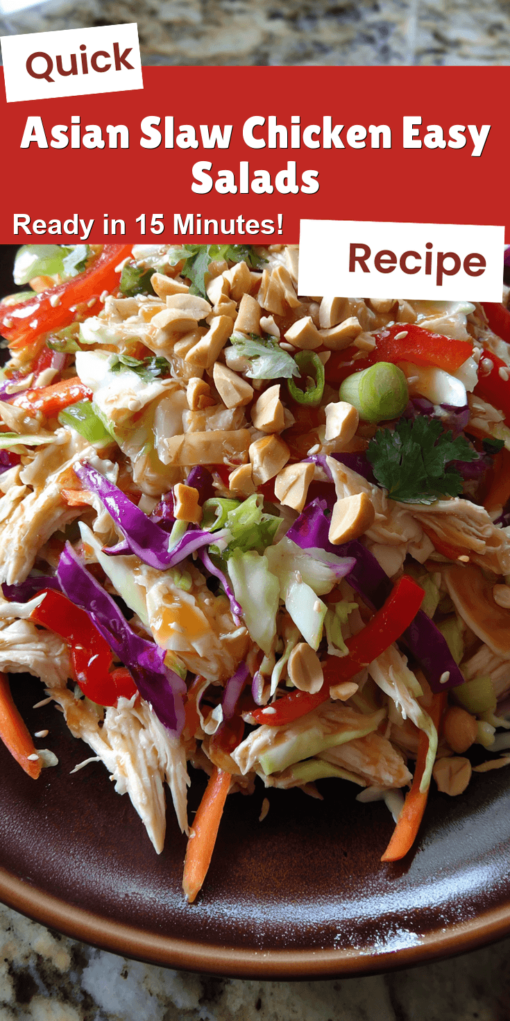 Asian Slaw Chicken Easy Salads served warm with cozy spices