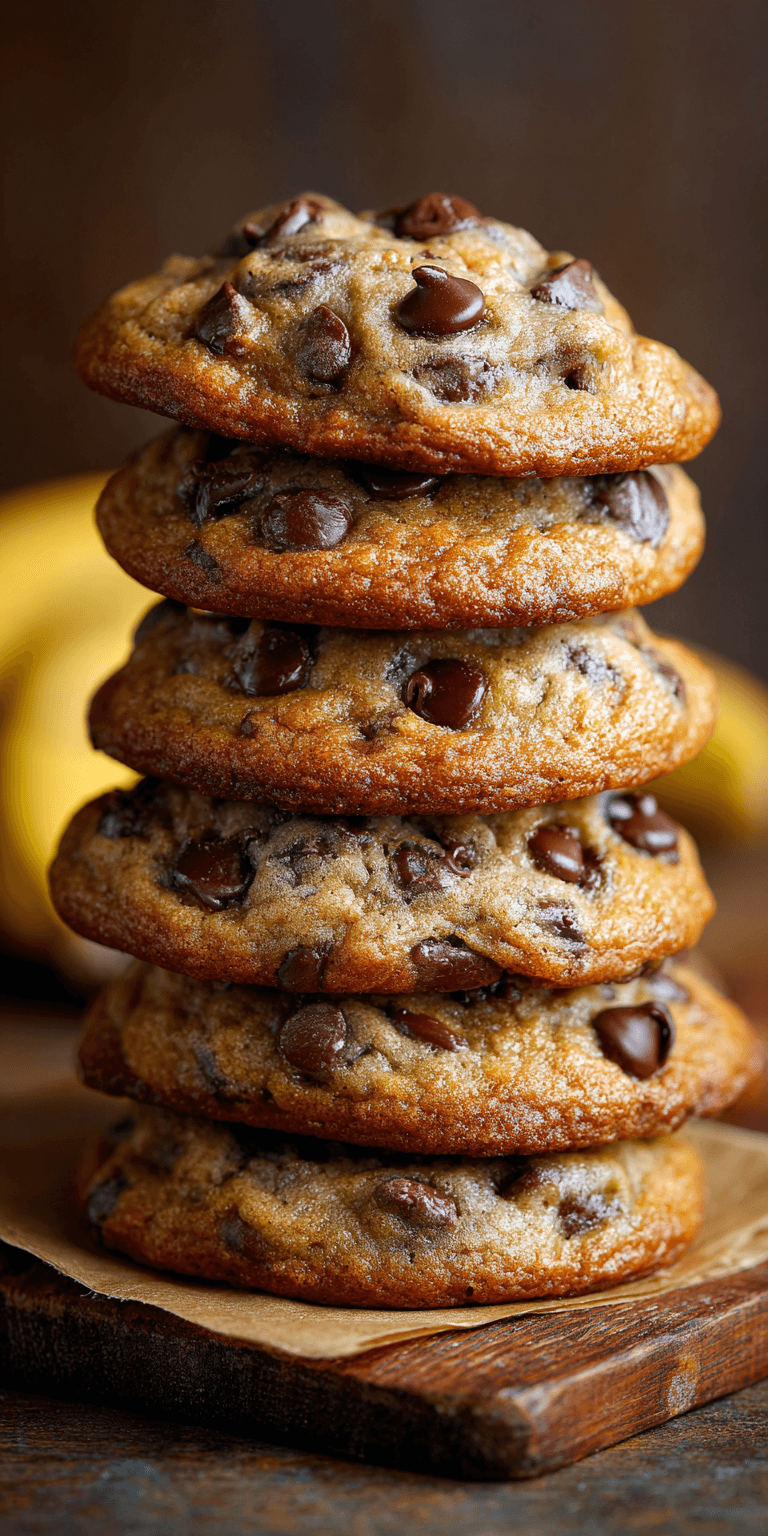 Banana Chocolate Chip Cookies served warm with cozy spices
