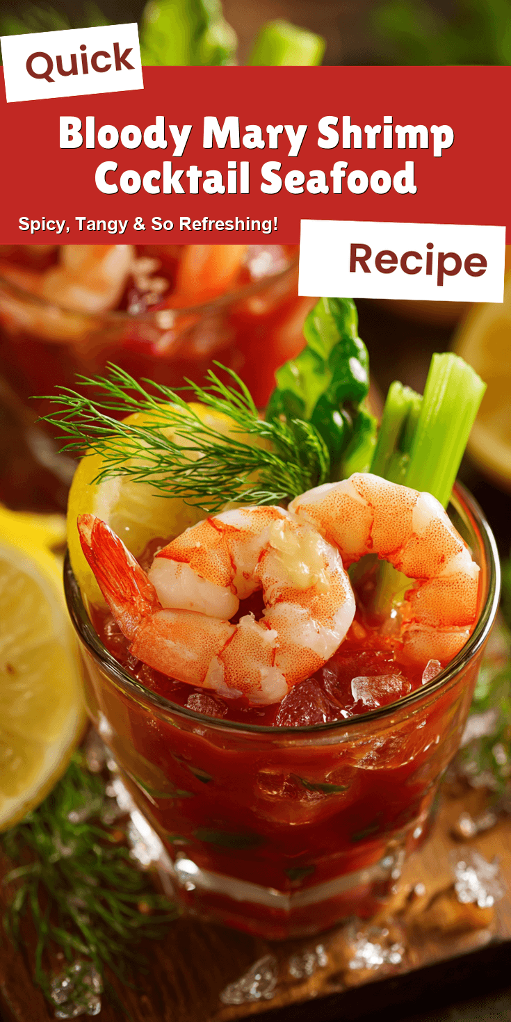 Bloody Mary Shrimp Cocktail Seafood served warm with cozy spices