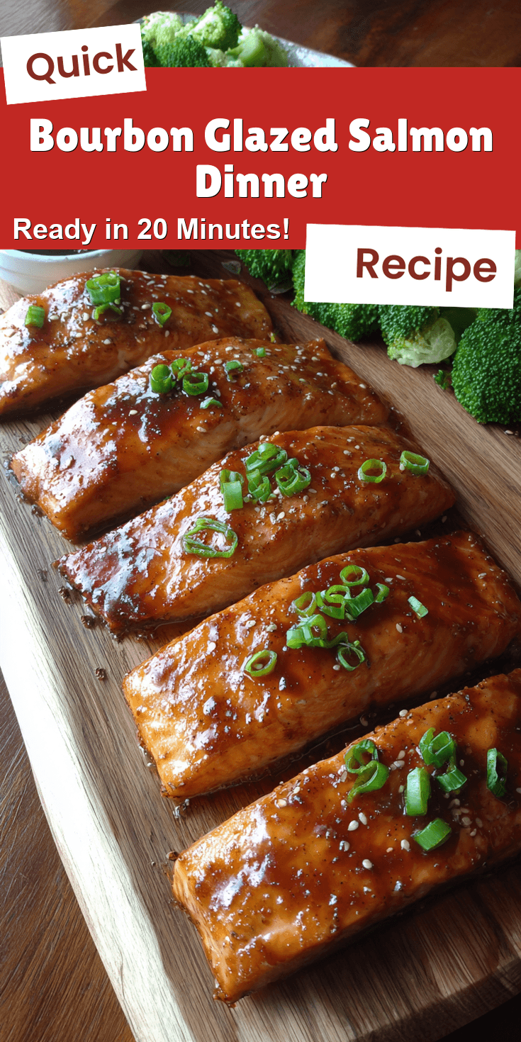 Bourbon Glazed Salmon Dinner served on a plate