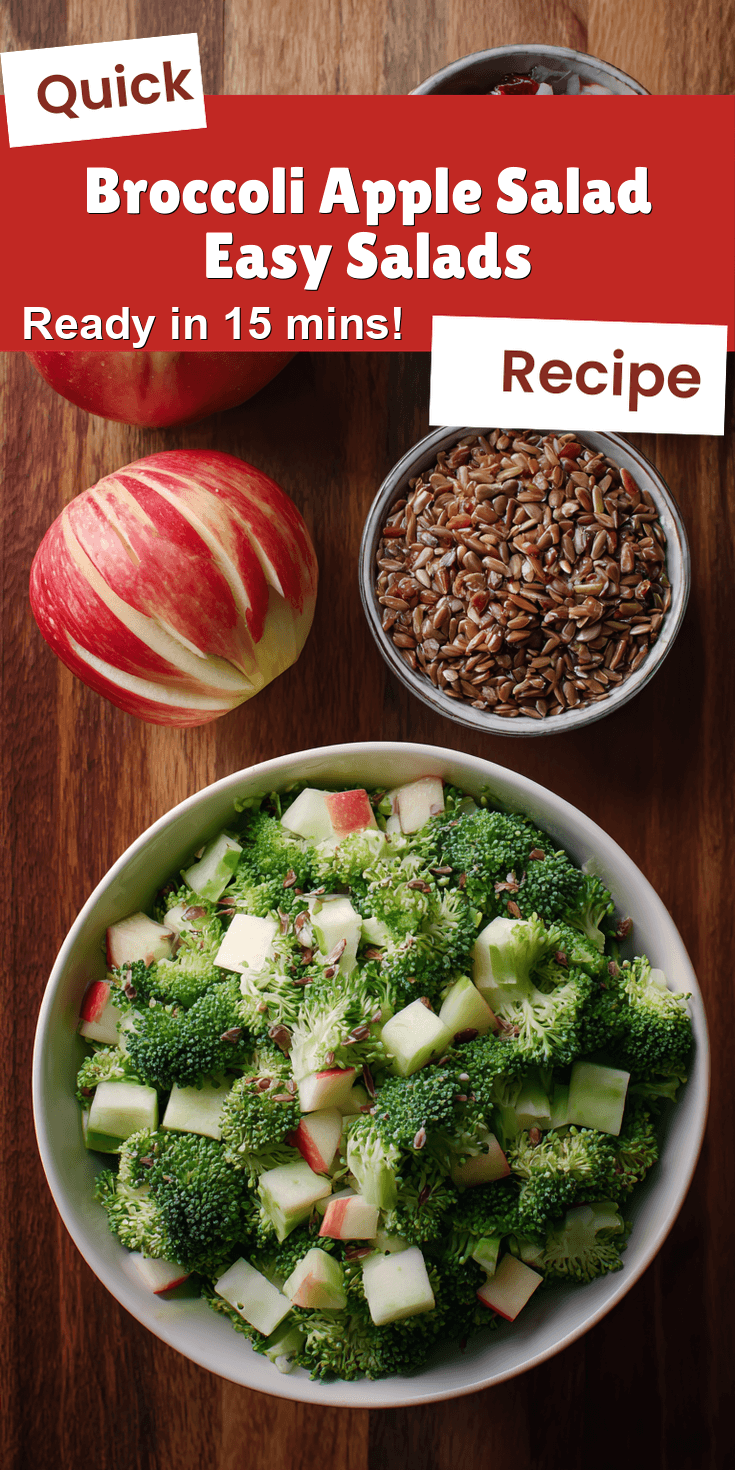 Broccoli Apple Salad Easy Salads served on a plate