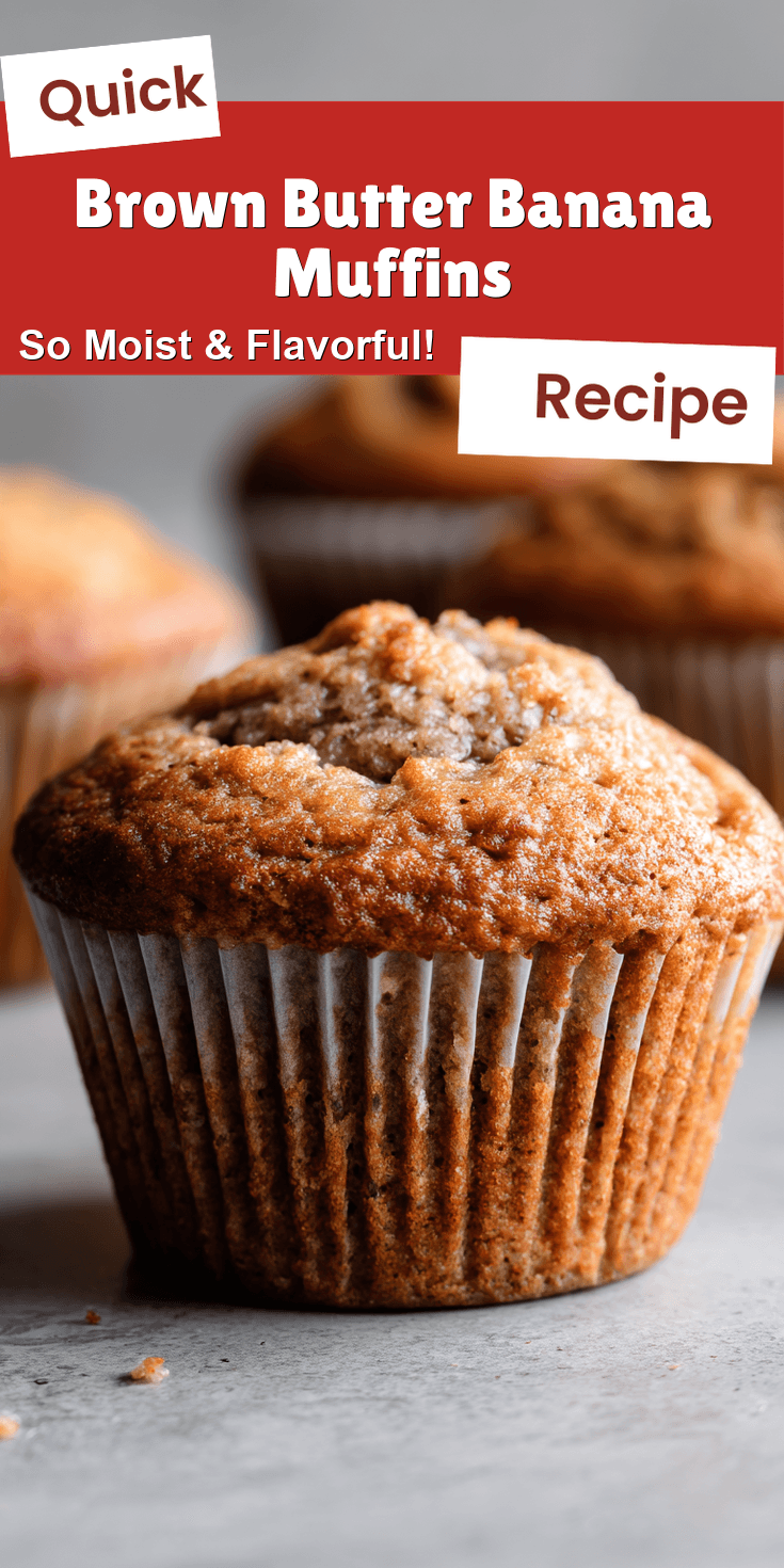 Brown Butter Banana Muffins served on a plate