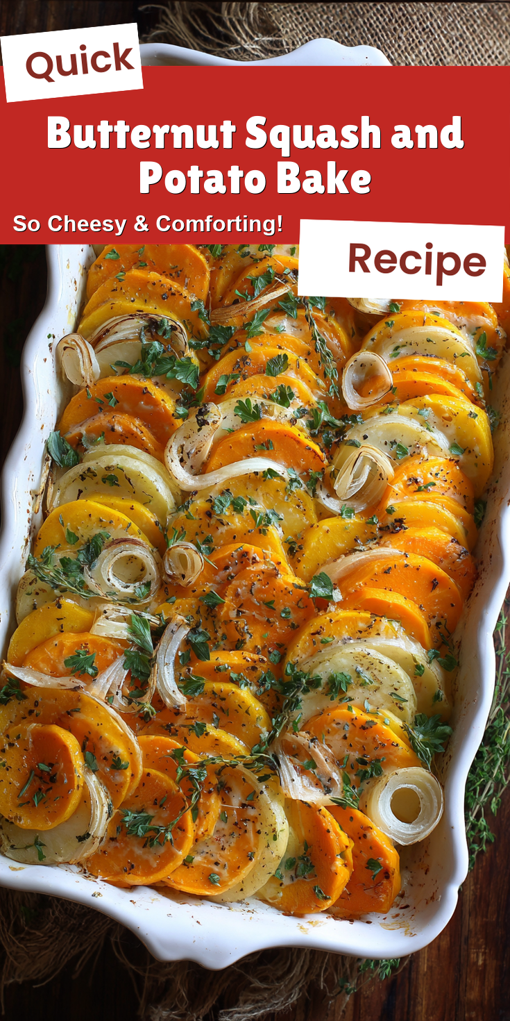 Butternut Squash and Potato Bake served warm with cozy spices