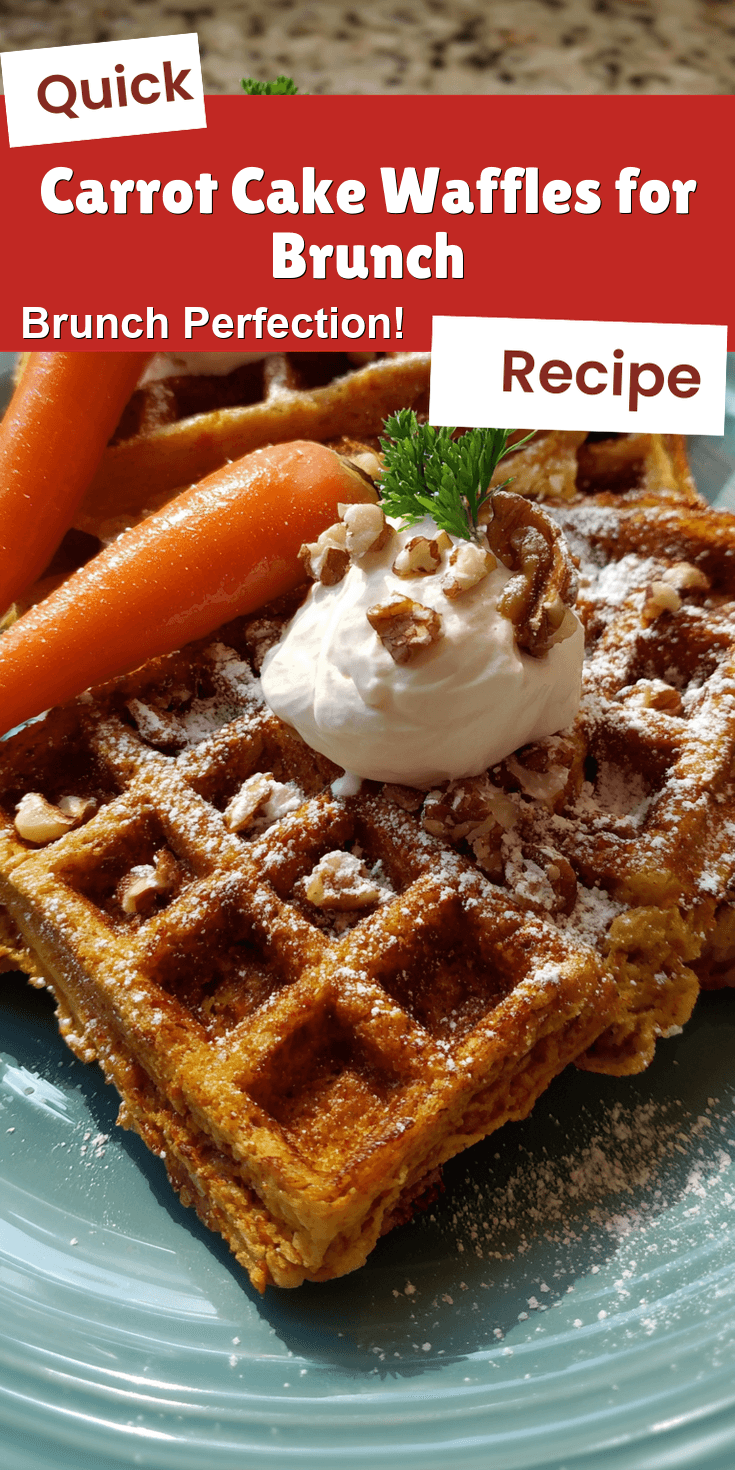Carrot Cake Waffles for Brunch served warm with cozy spices