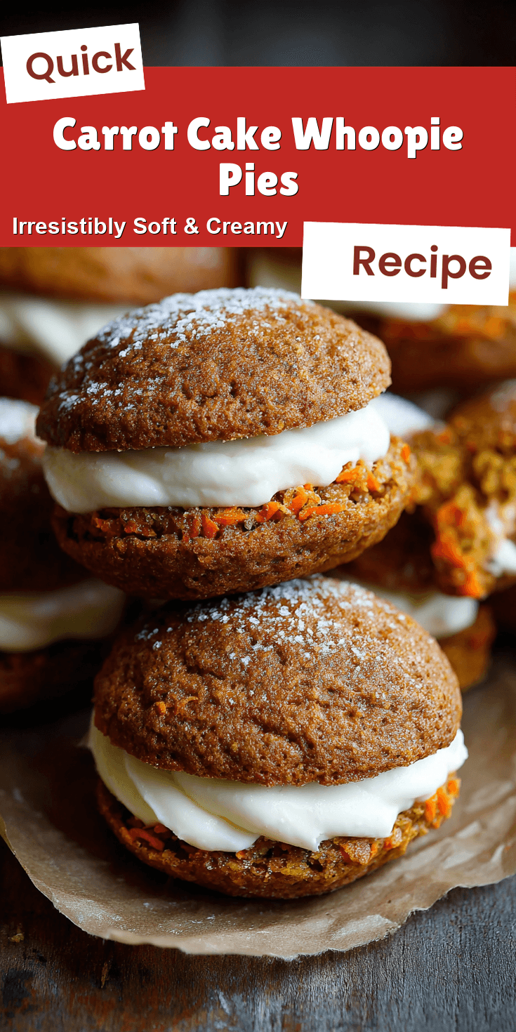 Carrot Cake Whoopie Pies served on a plate