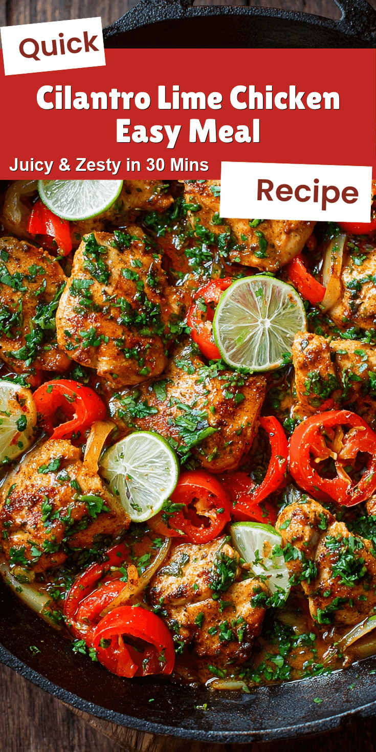 Cilantro Lime Chicken Easy Meal served on a plate