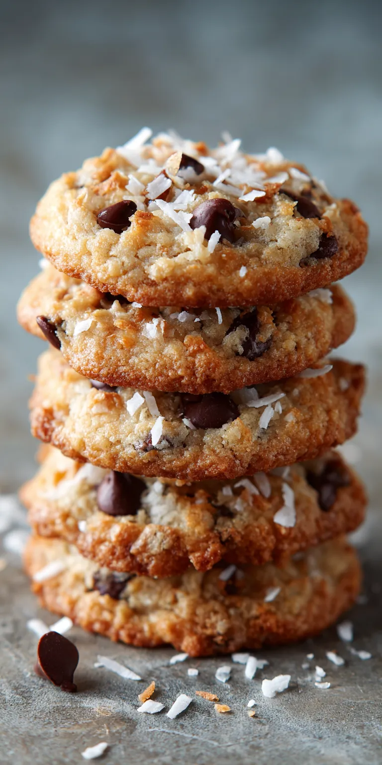 Coconut Chocolate Chip Cookies served warm with cozy spices