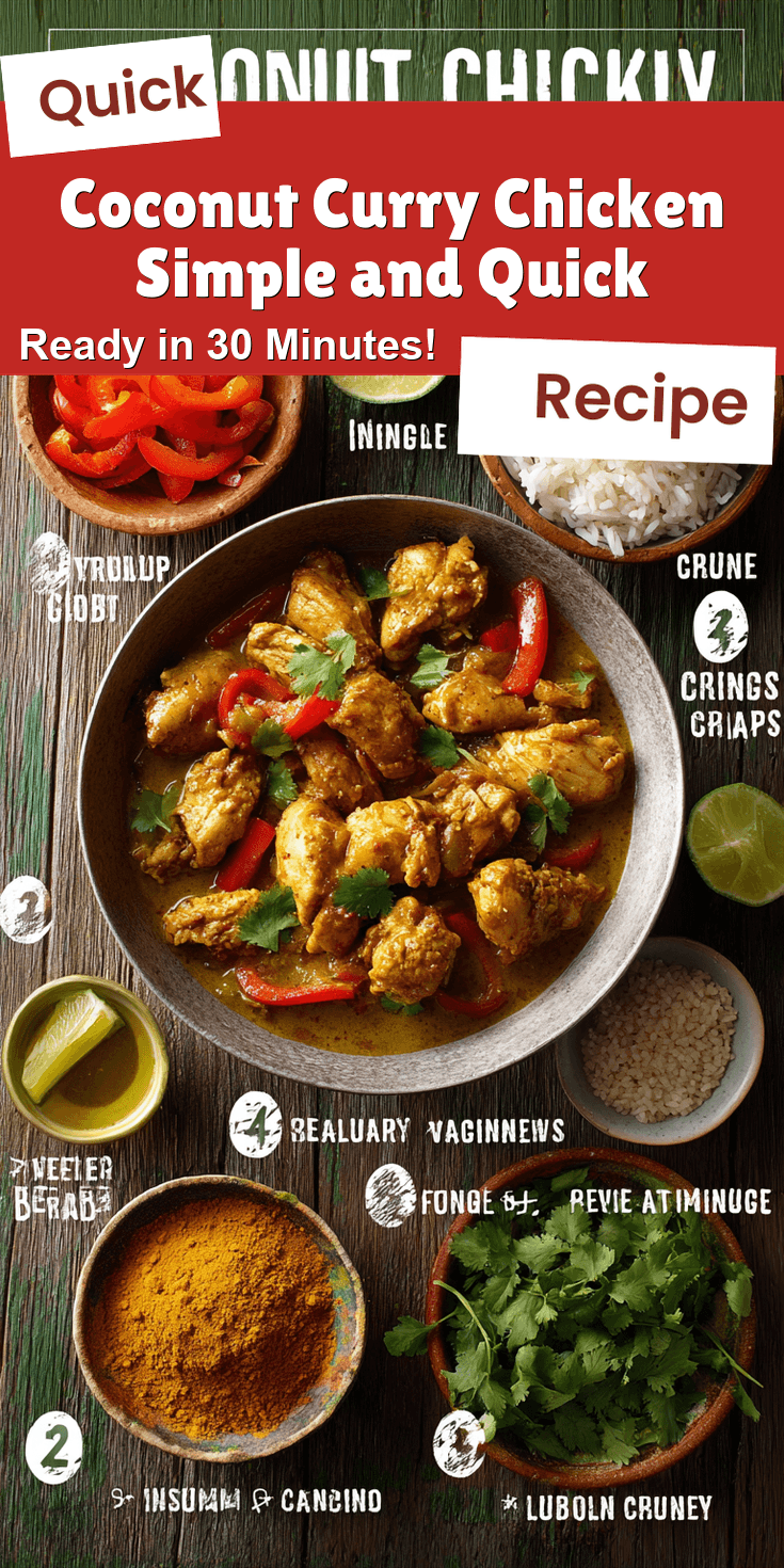 Coconut Curry Chicken Simple and Quick served warm with cozy spices