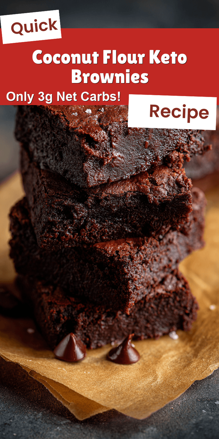 Coconut Flour Keto Brownies served on a plate