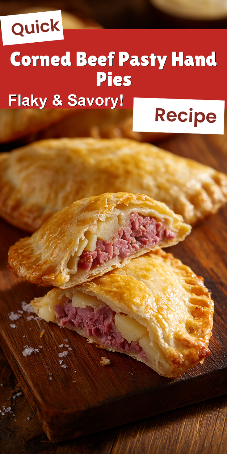 Corned Beef Pasty Hand Pies served on a plate