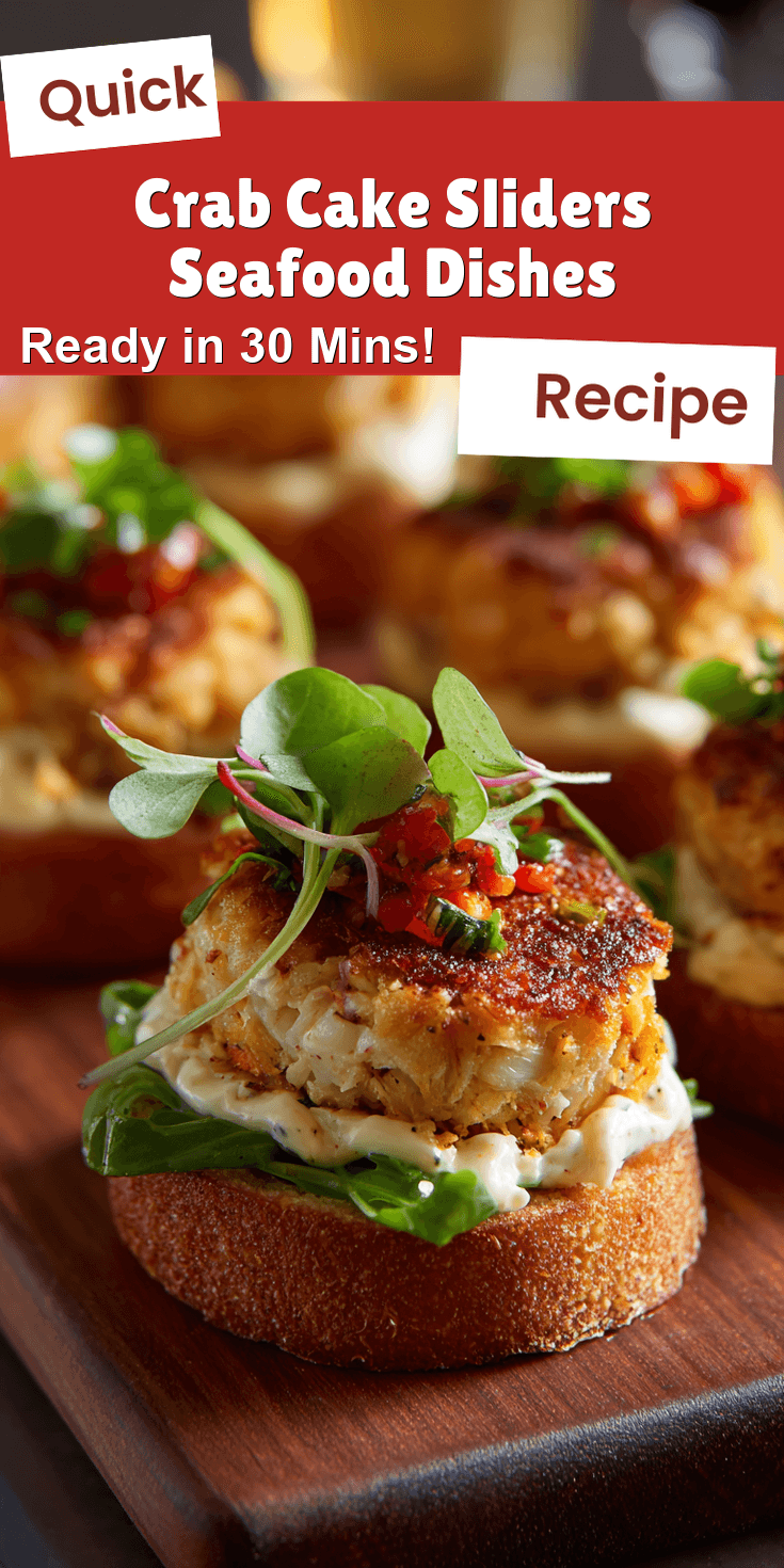 Crab Cake Sliders Seafood Dishes served warm with cozy spices