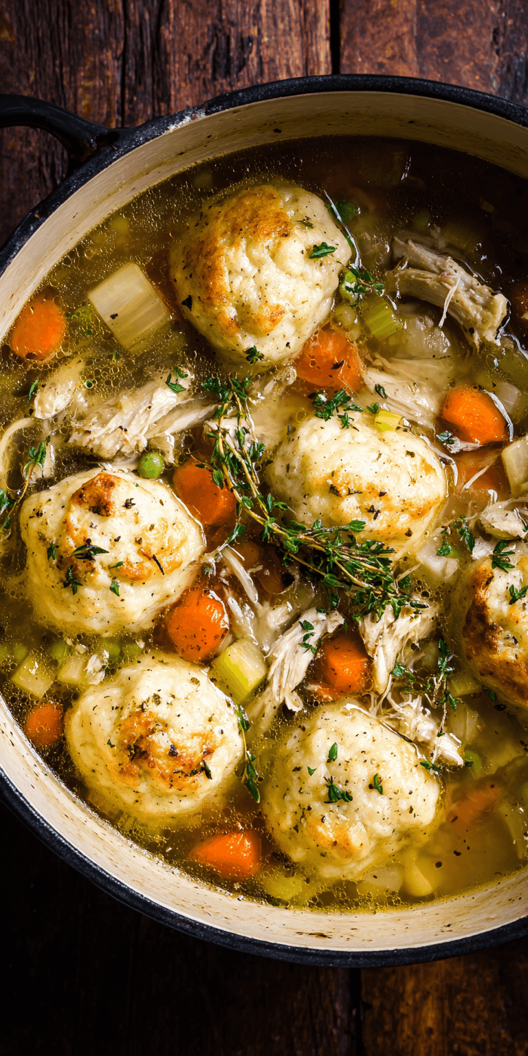 Cracker Barrel Copycat Chicken And Dumplings served warm with cozy spices