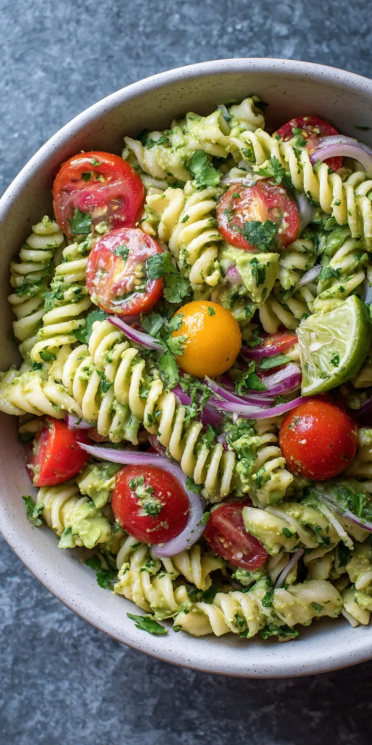 Creamy Avocado Lime Pasta served warm with cozy spices