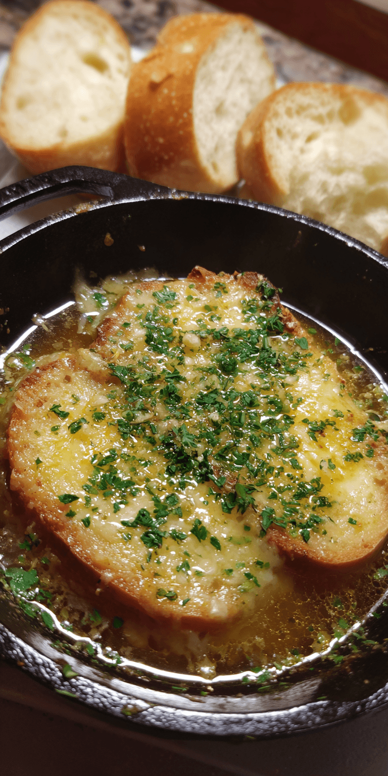 French Onion Chicken Skillet Dinner Ideas served warm with cozy spices