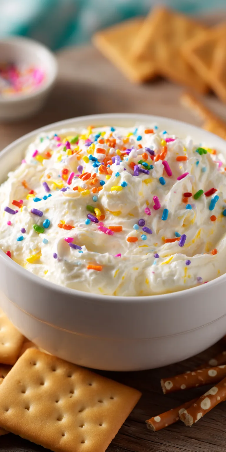 Funfetti Cake Batter Dip Dessert served warm with cozy spices