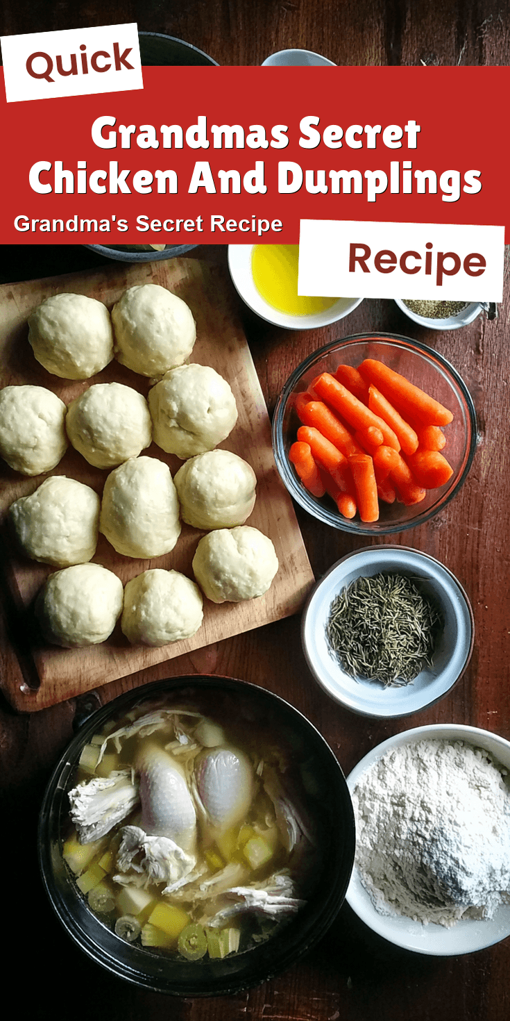 Grandmas Secret Chicken And Dumplings served on a plate