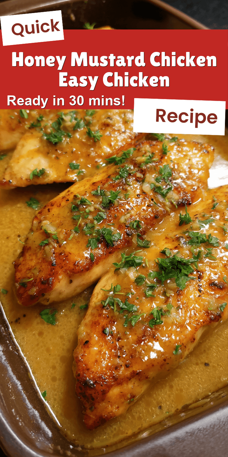 Honey Mustard Chicken Easy Chicken served on a plate