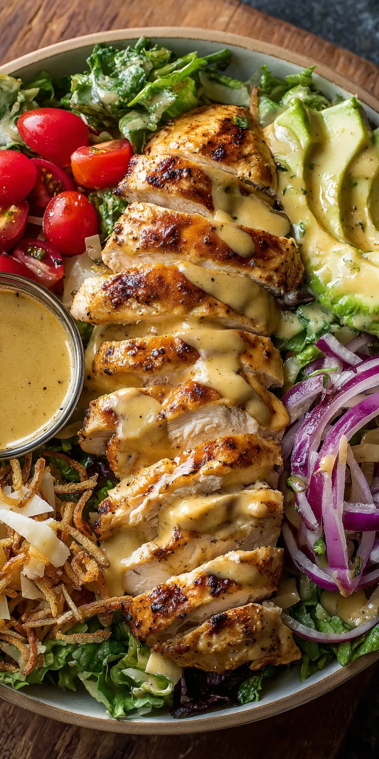 Honey Mustard Chicken Salad served warm with cozy spices