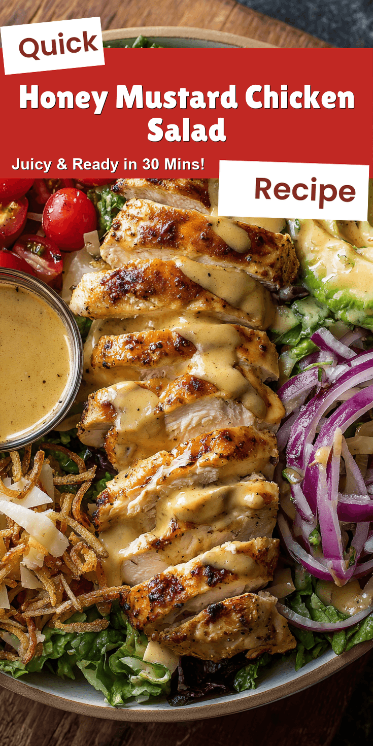 Honey Mustard Chicken Salad served warm with cozy spices