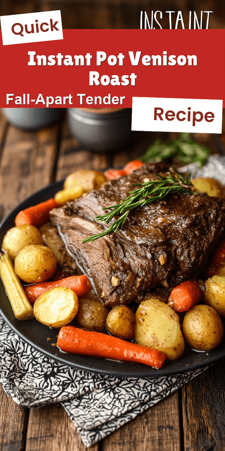 Instant Pot Venison Roast served on a plate