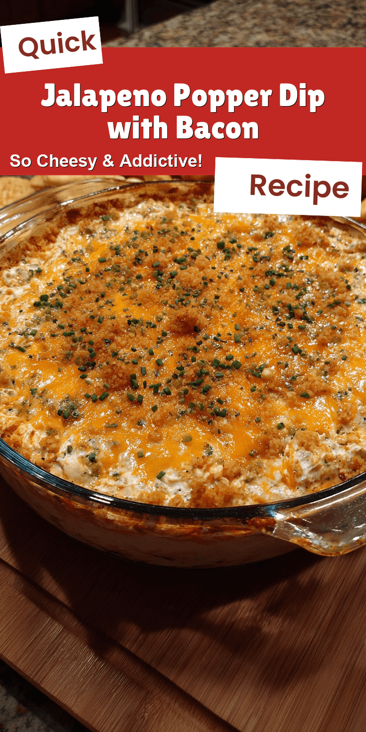 Jalapeno Popper Dip with Bacon served on a plate