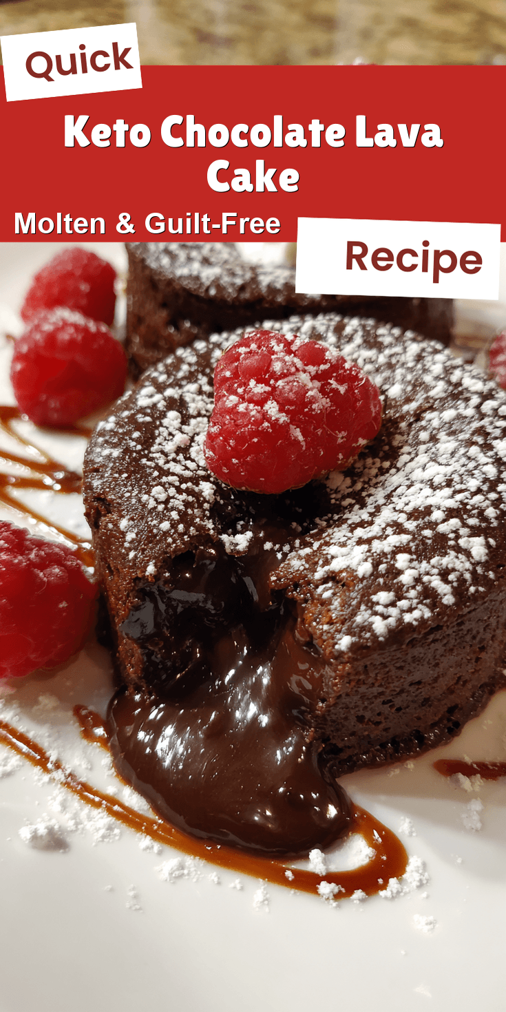 Keto Chocolate Lava Cake served warm with cozy spices